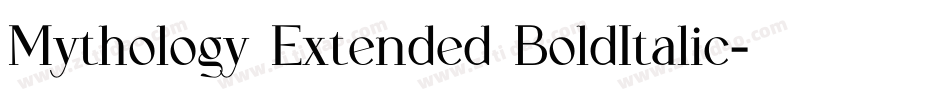 Mythology Extended BoldItalic字体转换